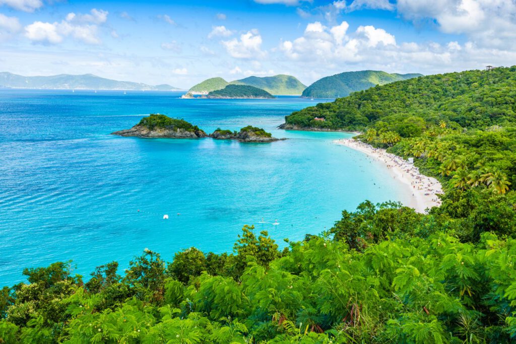 snorkeling caribbean trunk bay